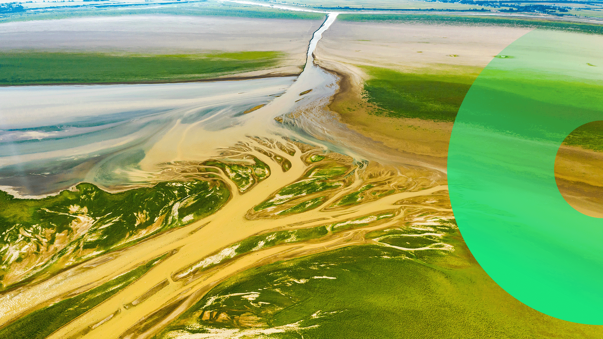 Landscape with river delta